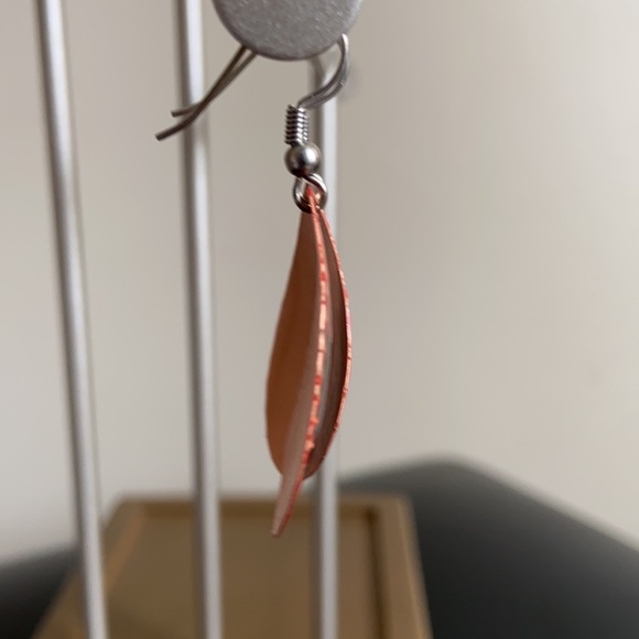 Handmade Turkish Copper Earrings - Picture 3 of 5